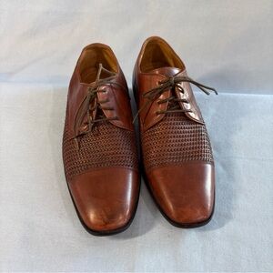 Joseph Abboud Rich Brown Leather Derbys